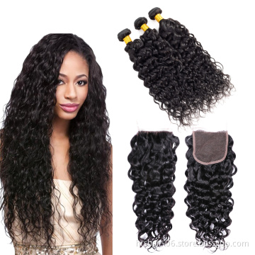 Best hair vendors hair weave wholesale brazilian bundles with lace closure cuticle aligned raw virgin hair